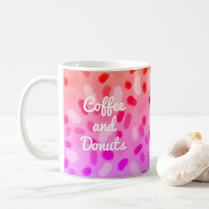 Coffee and Donuts Multicolored Festive Design Mug