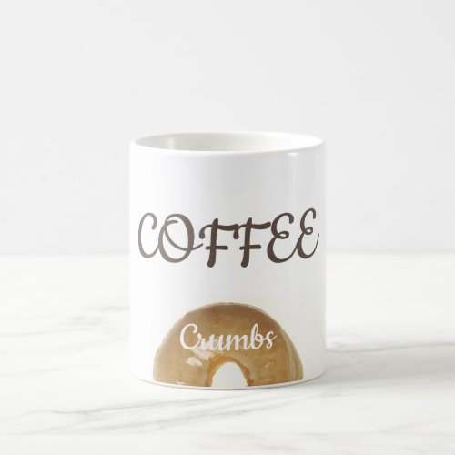 Coffee and doughnut coffee crumbs funny coffee mug