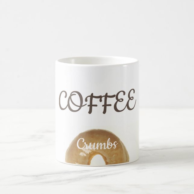 Coffee and doughnut coffee crumbs funny mug (Center)