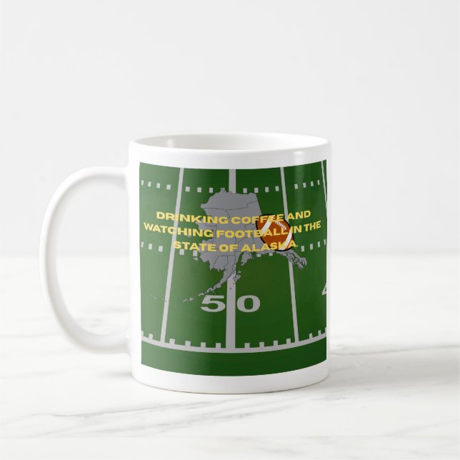 Coffee and Football in Alaska  Coffee Mug (Left)