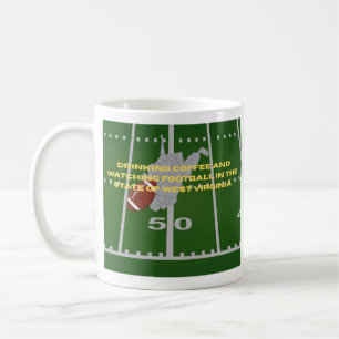 Coffee and Football in West Virginia Coffee Mug