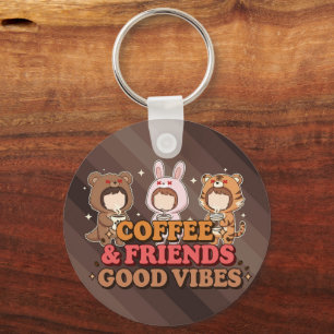 Coffee and Friends Keychain