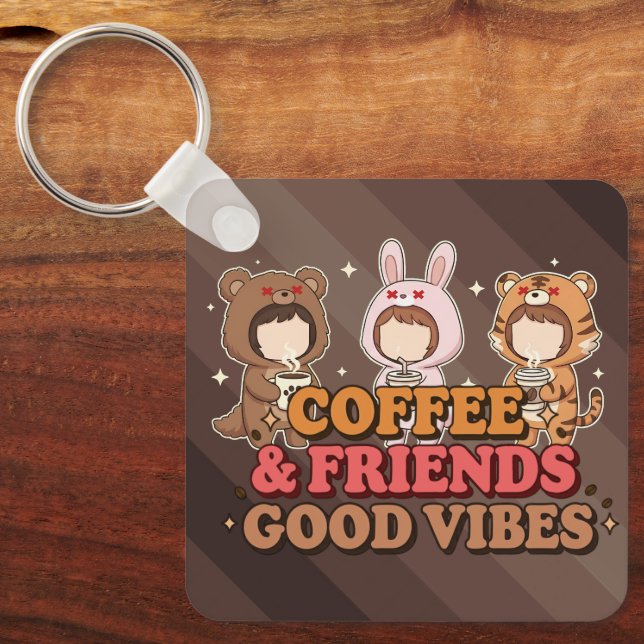 Coffee and Friends Keychain (Front)
