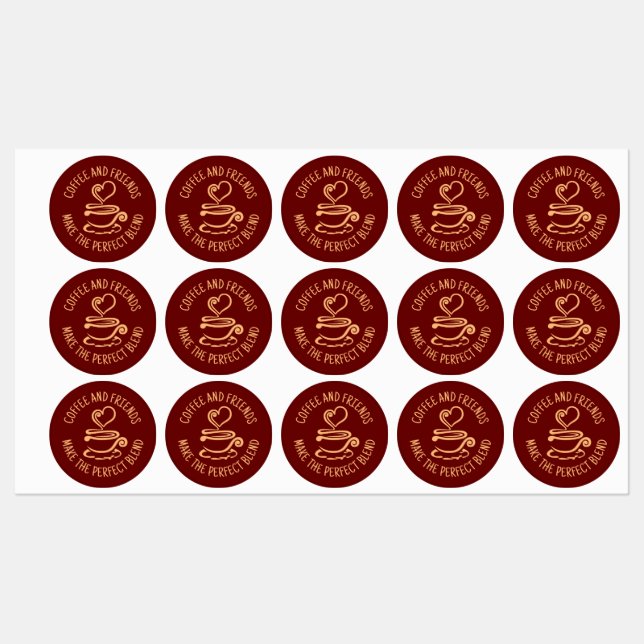 Coffee and Friends, Make the Perfect Blend Labels (Sheet)