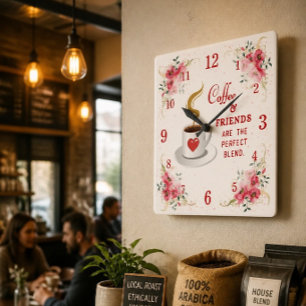 Coffee and Friends Perfect Blend Wall Clock