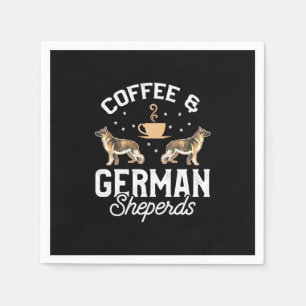 Coffee And German Shepherd Napkins