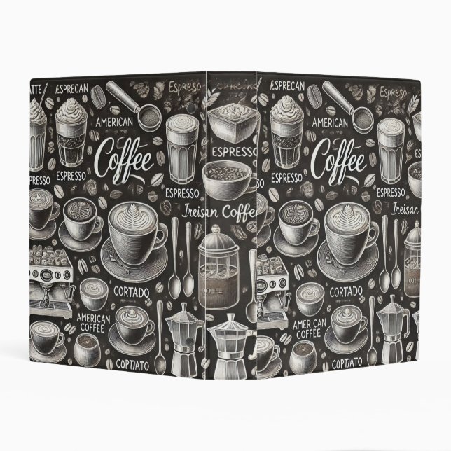Coffee And Hot Drink Recipes Mini Binder (Background)