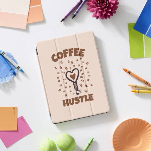 Coffee and Hustle Coffee Lover Illustrations iPad Air Cover