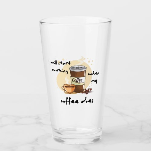 Coffee and Hustle Lover Funny Quotes Glass