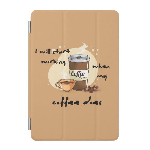 Coffee and Hustle Lover Funny Quotes iPad Mini Cover