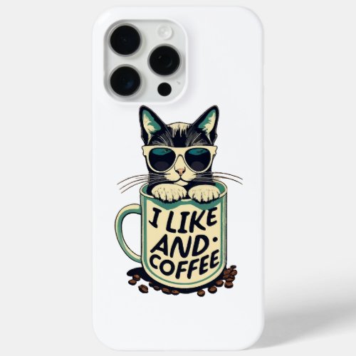 Coffee and Kitty Bliss  iPhone 15 Pro Max Case