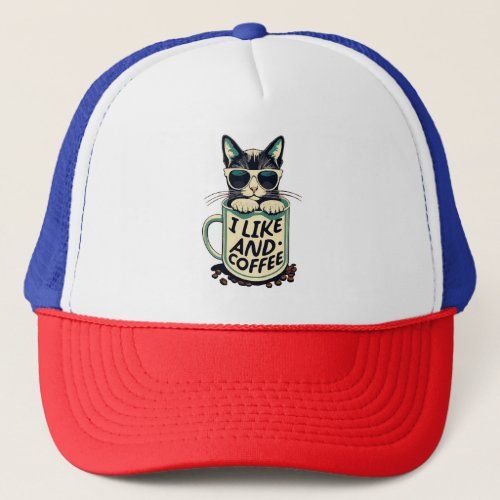 Coffee and Kitty Bliss  Trucker Hat