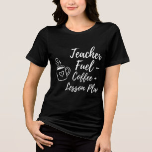 Coffee and Lesson Plans Cute for Students Tri-Blend Shirt