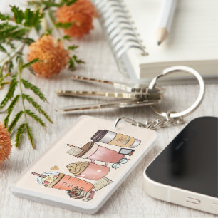 Coffee and Literature Keychain