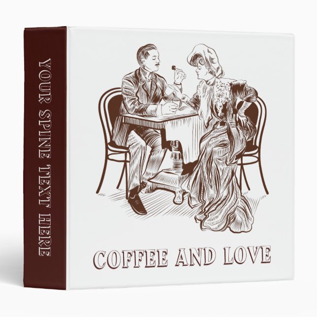 Coffee and love 3 ring binder (Front/Spine)