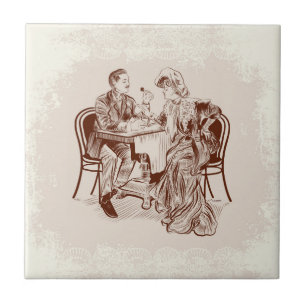coffee and love ceramic tile