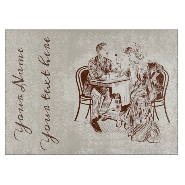  coffee and love cutting board (Front)