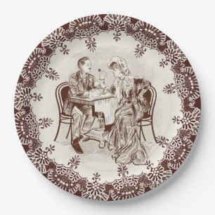 coffee and love paper plates