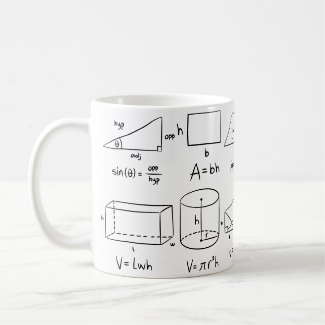 Coffee and Mathematics Solve All Problems Coffee Mug (Left)
