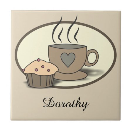 Coffee And Muffin Custom Tiles For Coffee Lovers