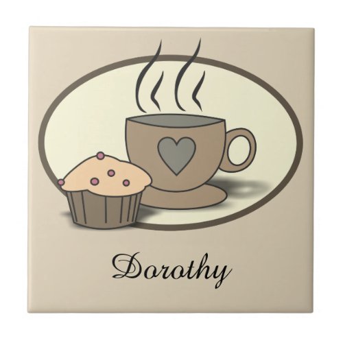 Coffee and Muffin Custom Tiles for Coffee Lovers