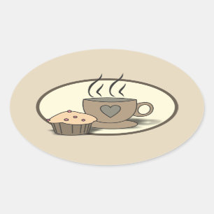 Coffee and Muffin Stickers for Coffee Lovers
