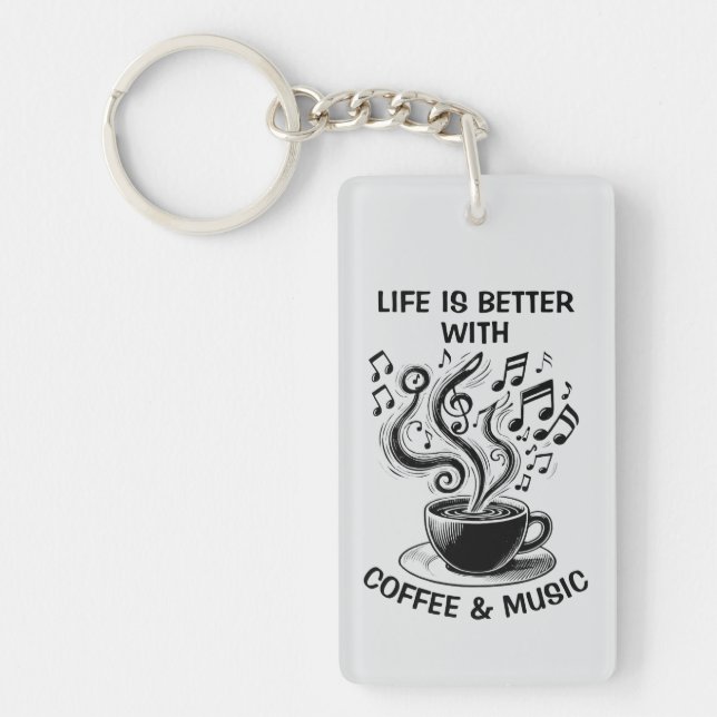 Coffee and Music Keychain (Front)