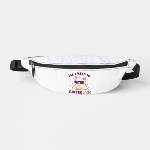 Coffee and my Cat Cat Daddy Cat Mom Cat Lovers Fanny Pack