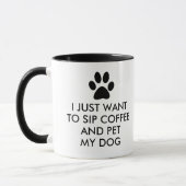 Coffee and My Dog Slogan Typography Mug (Left)