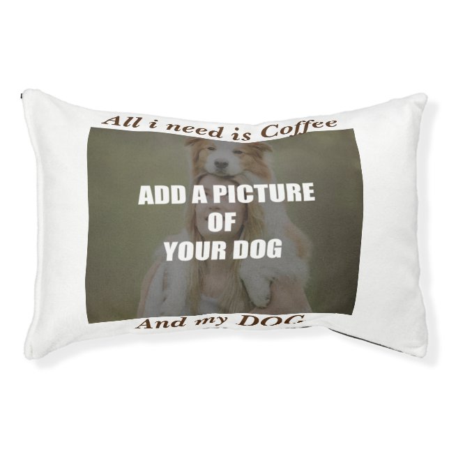 Coffee and my Dog Throw Pillow (Front)