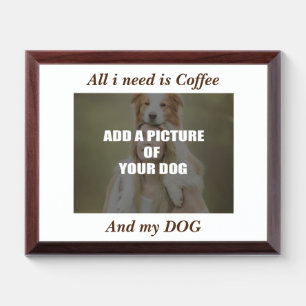 Coffee and my Dog Throw Pillow Award Plaque