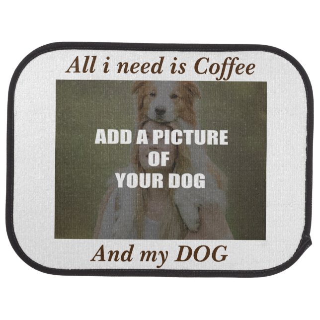 Coffee and my Dog Throw Pillow Car Floor Mat (Rear)