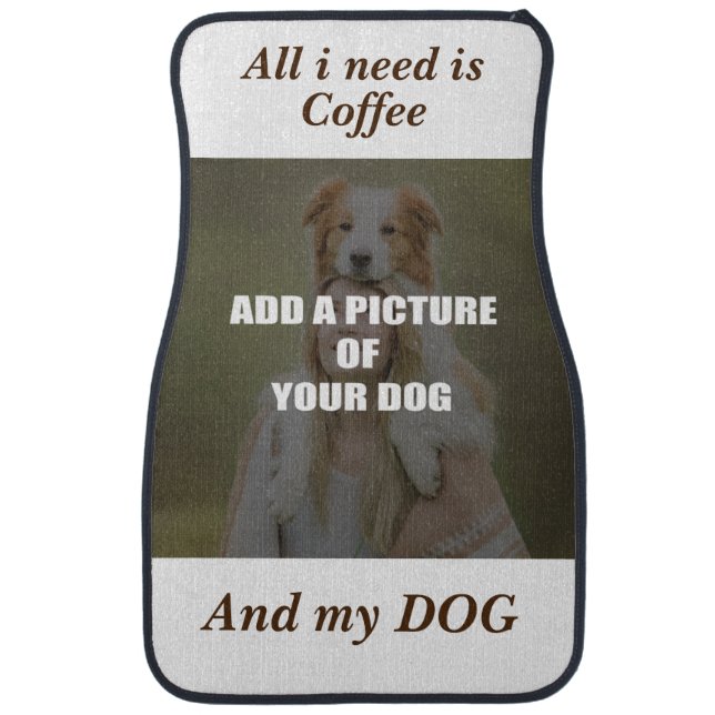 Coffee and my Dog Throw Pillow Car Floor Mat (Front)