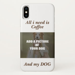 Coffee and my Dog Throw Pillow iPhone X Case