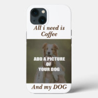 Coffee and my Dog Throw Pillow