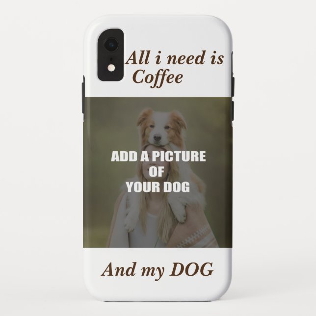 Coffee and my Dog Throw Pillow Case-Mate iPhone Case (Back)