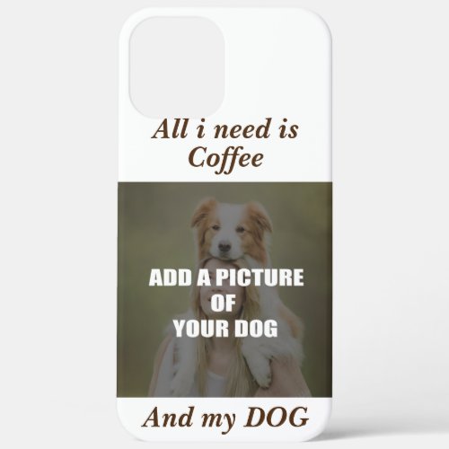 Coffee and my Dog Throw Pillow iPhone 12 Pro Max Case