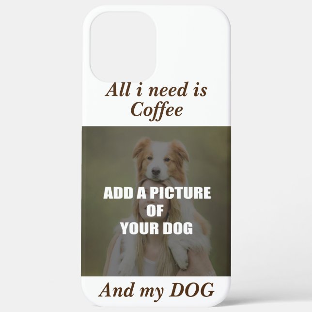 Coffee and my Dog Throw Pillow Case-Mate iPhone Case (Back)