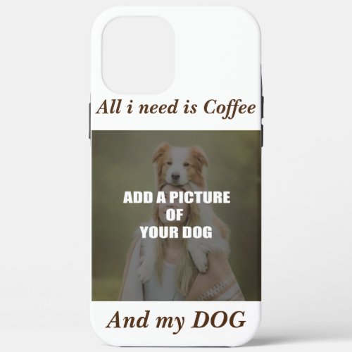 Coffee and my Dog Throw Pillow iPhone 12 Pro Max Case