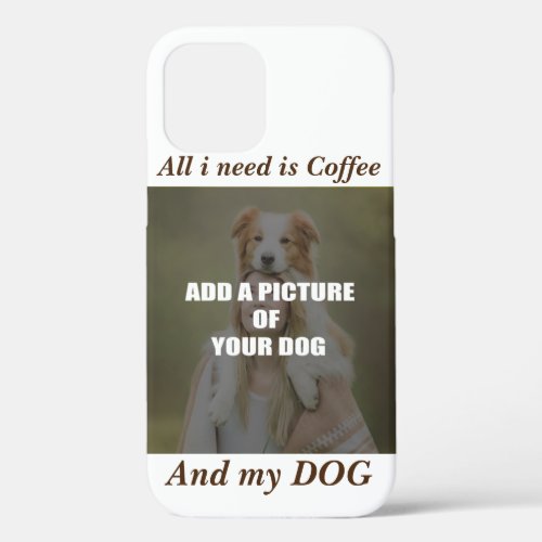 Coffee and my Dog Throw Pillow iPhone 12 Case
