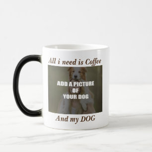 Coffee and my Dog Throw Pillow Color Morph Mug
