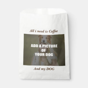 Coffee and my Dog Throw Pillow Favor Bag
