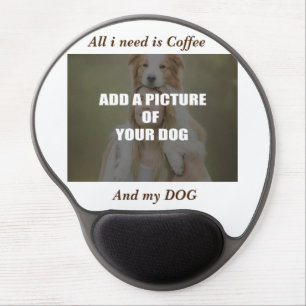 Coffee and my Dog Throw Pillow Gel Mouse Pad