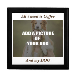 Coffee and my Dog Throw Pillow Gift Box