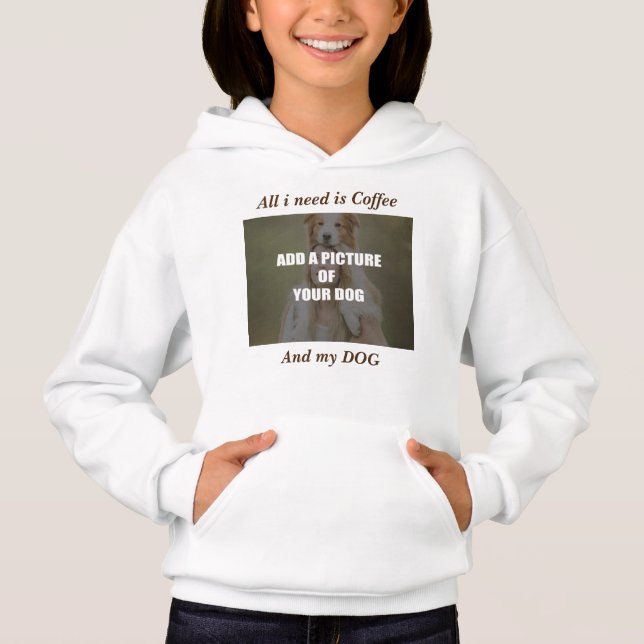 Coffee and my Dog Throw Pillow Hoodie (Front)