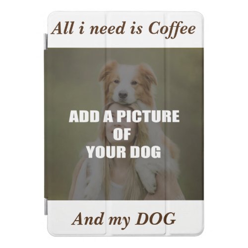 Coffee and my Dog Throw Pillow iPad Pro Cover