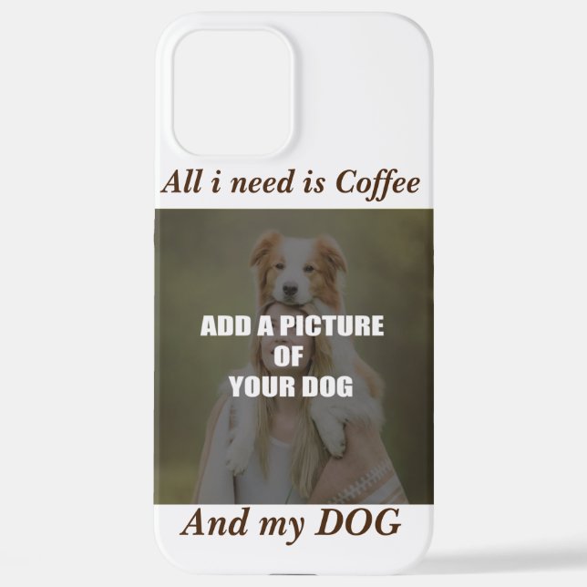 Coffee and my Dog Throw Pillow iPhone Case (Back)