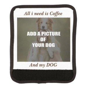 Coffee and my Dog Throw Pillow Luggage Handle Wrap