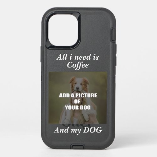 Coffee and my Dog Throw Pillow OtterBox Defender iPhone 12 Case