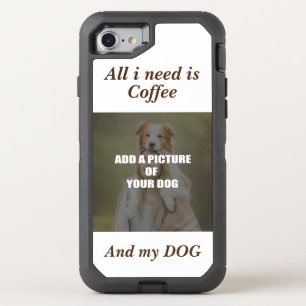 Coffee and my Dog Throw Pillow OtterBox Defender iPhone SE/8/7 Case